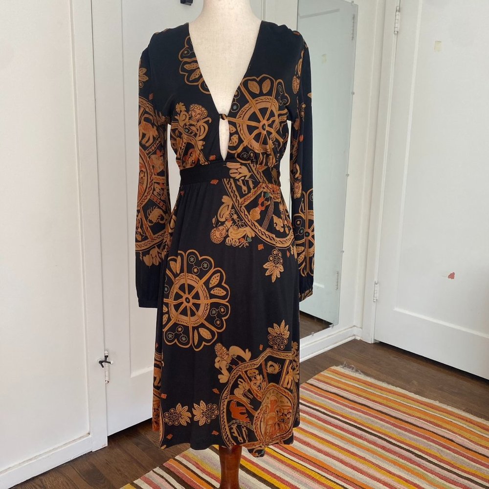 NIEVES LAVI | Silk Long Sleeve Dress | Size 2